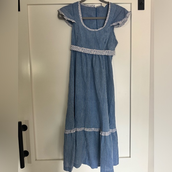 Vintage blue and white dress - Picture 4 of 9